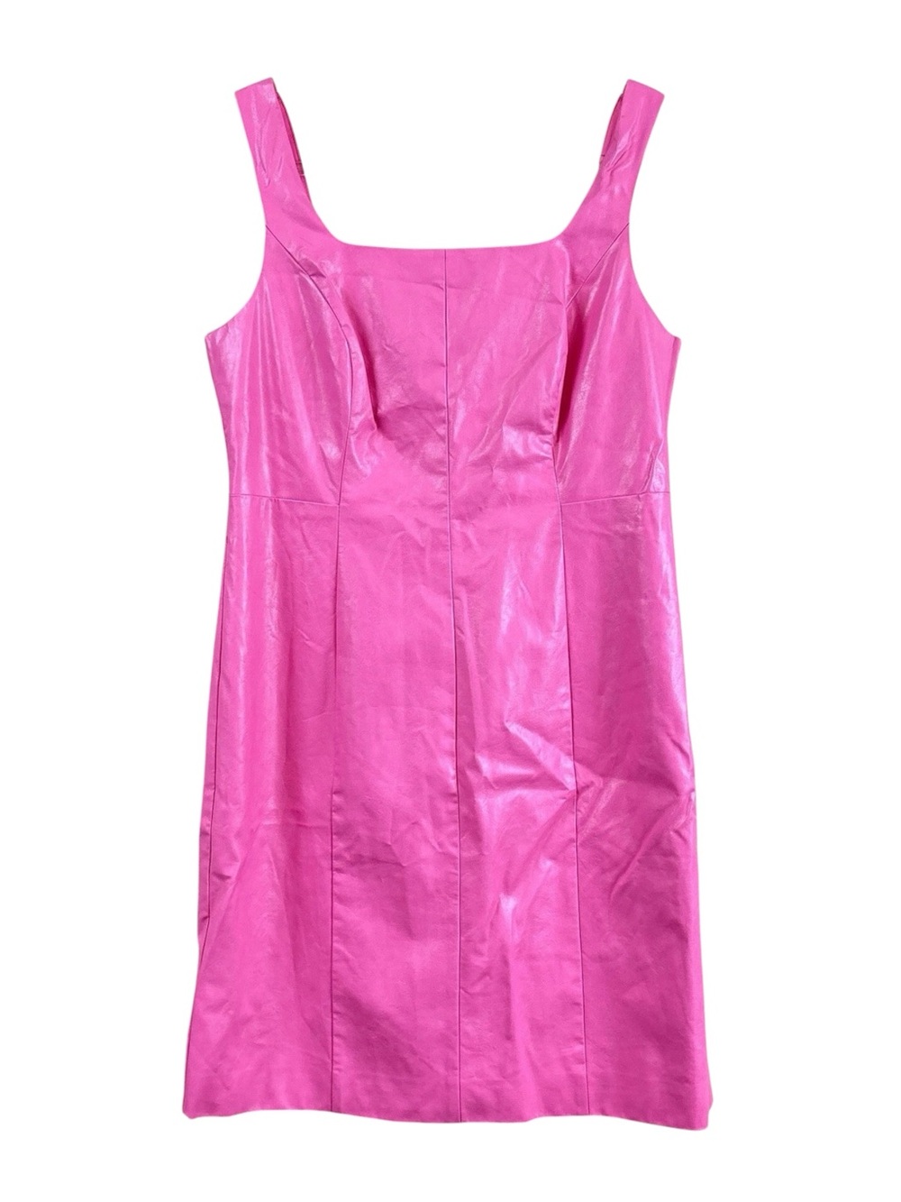 Tyler Boe Pamela Faux Leather Cocktail Mini Dress Bubblegum Hot Pink Size 6
